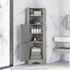 Armoire d'angle de salle de bain autoportante haute