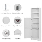 Armoire d'angle de salle de bain autoportante haute