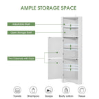 Armoire d'angle de salle de bain autoportante haute