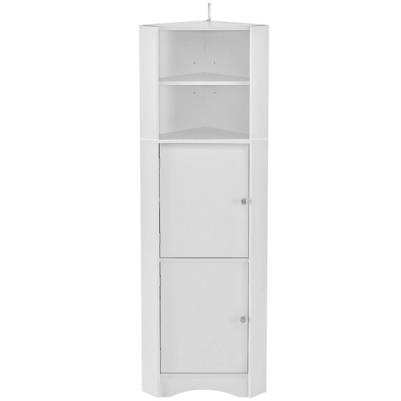 Armoire d'angle de salle de bain autoportante haute