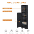 Armoire d'angle de salle de bain autoportante haute