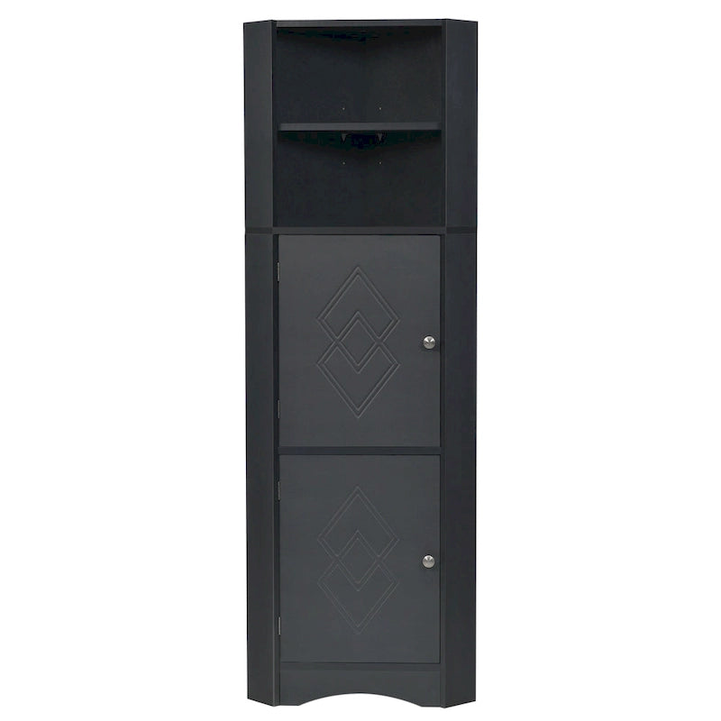 Armoire d'angle de salle de bain autoportante haute