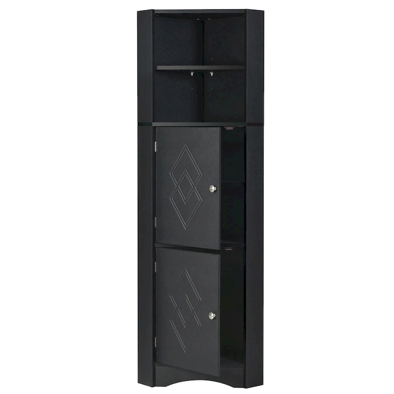 Armoire d'angle de salle de bain autoportante haute