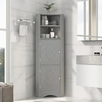 Armoire d'angle de salle de bain autoportante haute