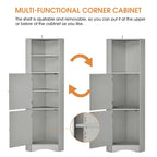 Armoire d'angle de salle de bain autoportante haute