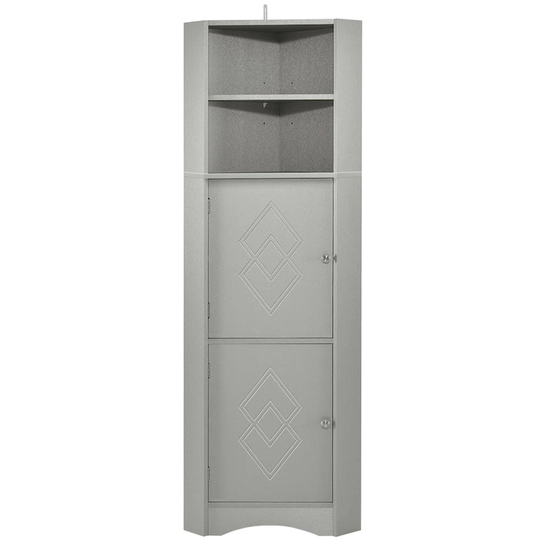 Armoire d'angle de salle de bain autoportante haute
