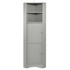 Armoire d'angle de salle de bain autoportante haute