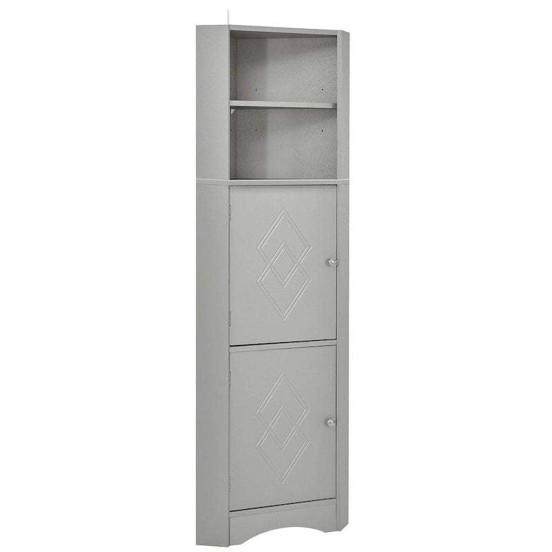 Armoire d'angle de salle de bain autoportante haute