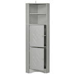 Armoire d'angle de salle de bain autoportante haute