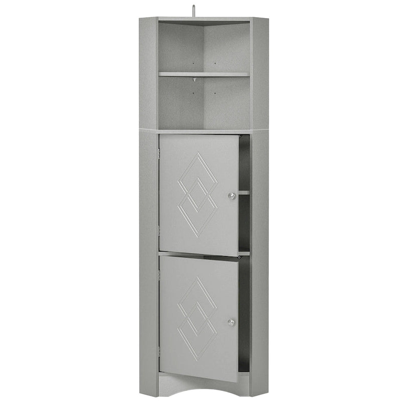 Armoire d'angle de salle de bain autoportante haute