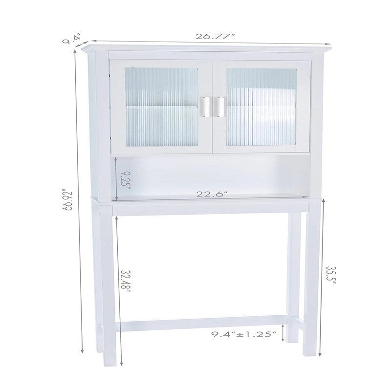Armoire de rangement à installer au-dessus des toilettes - 9,4 cm (P) x 26,77 cm (L) x 66,92 cm (H)