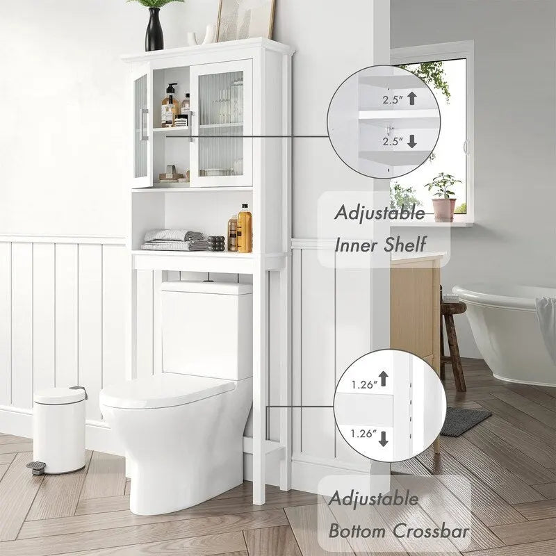 Armoire de rangement à installer au-dessus des toilettes - 9,4 cm (P) x 26,77 cm (L) x 66,92 cm (H)