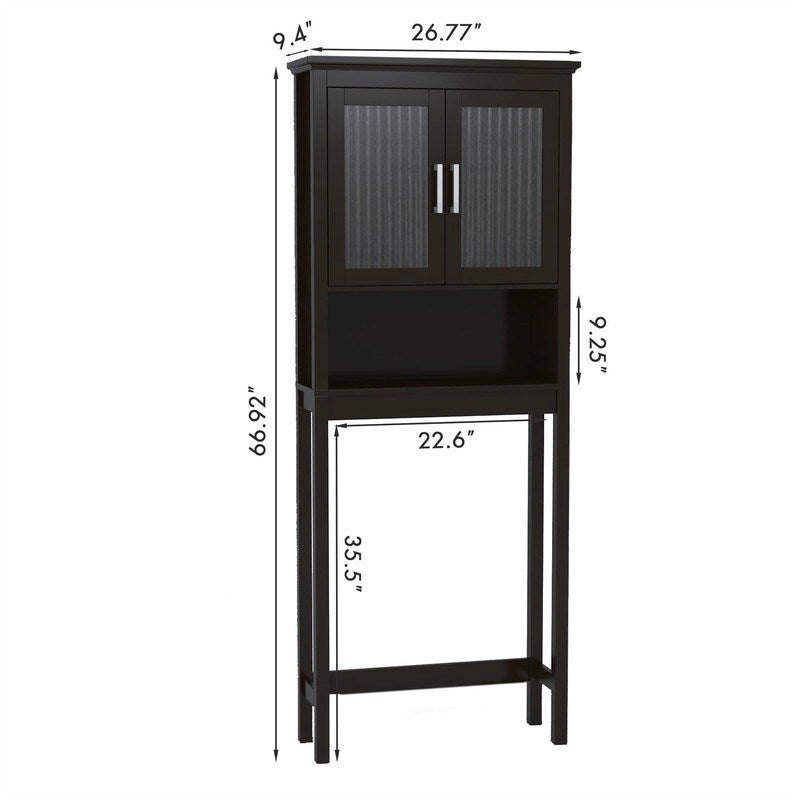 Armoire de rangement à installer au-dessus des toilettes - 9,4 cm (P) x 26,77 cm (L) x 66,92 cm (H)