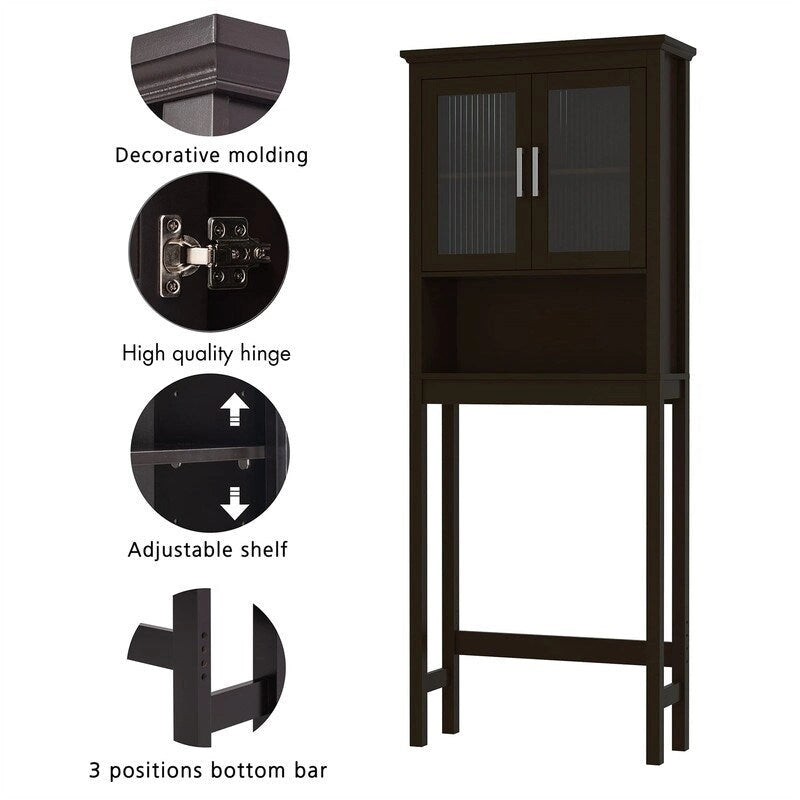 Armoire de rangement à installer au-dessus des toilettes - 9,4 cm (P) x 26,77 cm (L) x 66,92 cm (H)