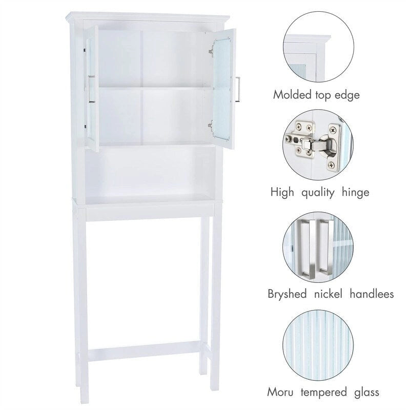 Armoire de rangement à installer au-dessus des toilettes - 9,4 cm (P) x 26,77 cm (L) x 66,92 cm (H)
