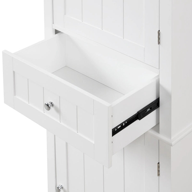 Meuble de rangement de salle de bain indépendant avec tiroir et étagère réglable