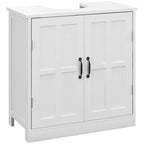 Meuble sous-vasque de salle de bain, meuble sous-vasque sur pied avec étagère réglable, blanc