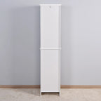 Armoire de rangement en bois pour salle de bain avec 2 portes et étagères
