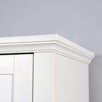 Armoire de rangement en bois pour salle de bain avec 2 portes et étagères