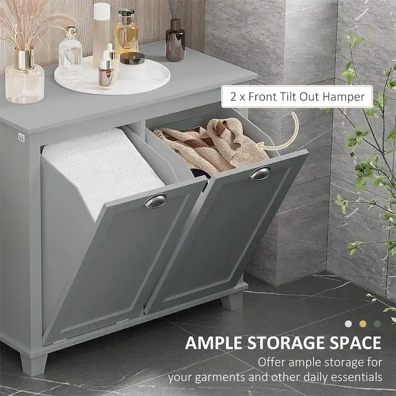 Armoire de tri du linge inclinable, organisateur de rangement pour salle de bain