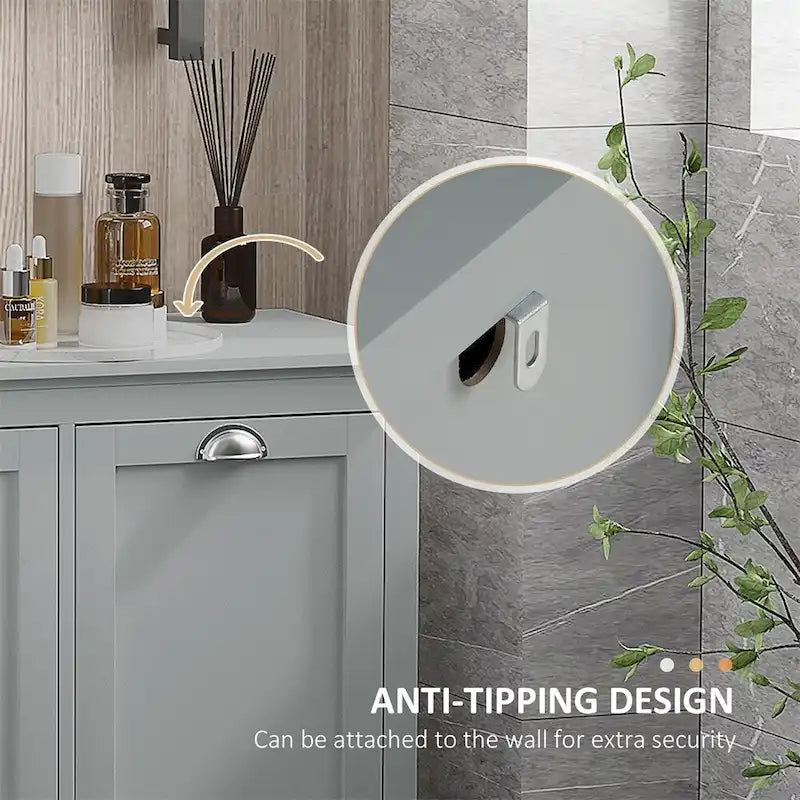 Armoire de tri du linge inclinable, organisateur de rangement pour salle de bain