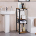 Étagère de rangement pour serviettes de salle de bain à 3 niveaux avec porte-serviettes.
