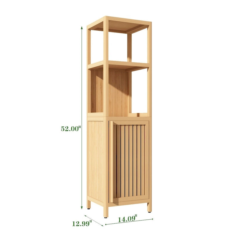 Meuble de rangement multifonctionnel en bambou de grande capacité