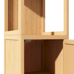 Meuble de rangement multifonctionnel en bambou de grande capacité