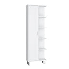 Armoire de rangement de salle de bain en lin de 63 pouces de haut avec quatre étagères ouvertes