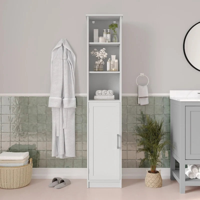 Tour de rangement autoportante pour salle de bain, organisateur de linge de maison