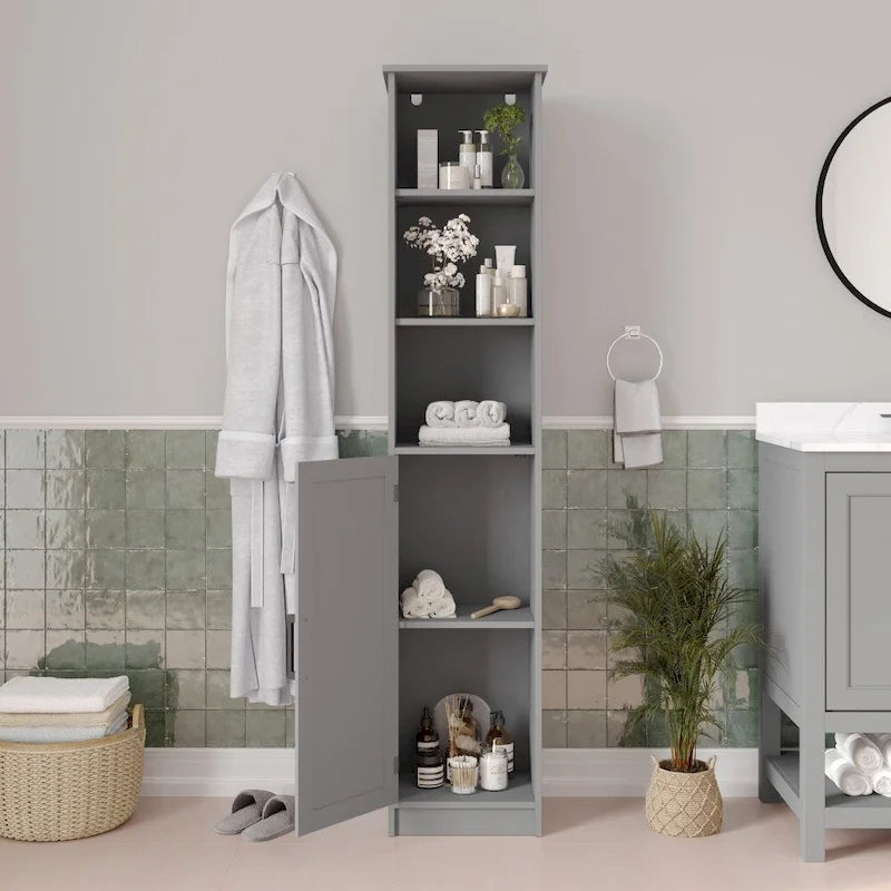 Tour de rangement autoportante pour salle de bain, organisateur de linge de maison
