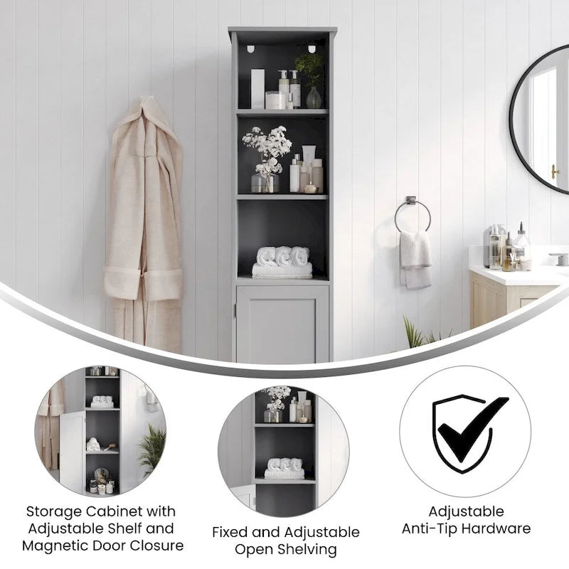 Tour de rangement autoportante pour salle de bain, organisateur de linge de maison