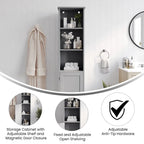 Tour de rangement autoportante pour salle de bain, organisateur de linge de maison