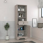 Meuble bas de salle de bain, deux étagères intérieures, deux étagères ouvertes, une porte, pour salle de bain, cuisine, salon