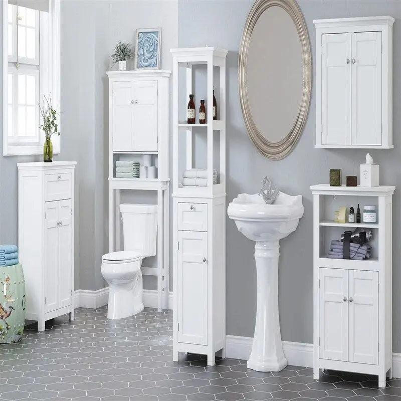 Armoire de rangement à installer au-dessus des toilettes - 7,87 cm (P) x 27,36 cm (L) x 65 cm (H)