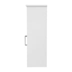 Meuble de rangement moderne pour salle de bain avec porte à fermeture magnétique et 3 étagères