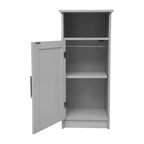 Meuble de rangement moderne pour salle de bain avec porte à fermeture magnétique et 3 étagères