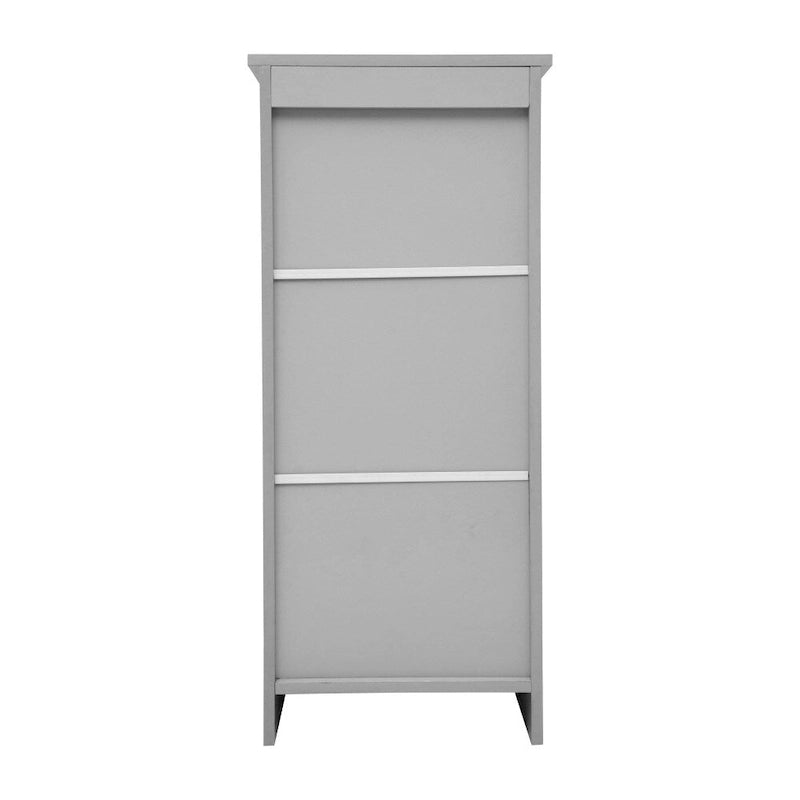 Meuble de rangement moderne pour salle de bain avec porte à fermeture magnétique et 3 étagères