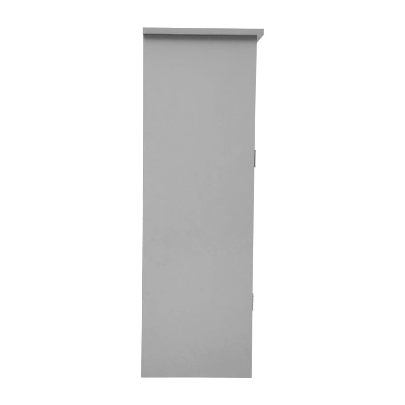 Meuble de rangement moderne pour salle de bain avec porte à fermeture magnétique et 3 étagères
