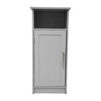 Meuble de rangement moderne pour salle de bain avec porte à fermeture magnétique et 3 étagères