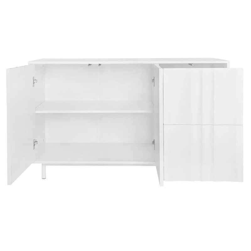Armoire de rangement de 75 cm de hauteur avec étagères réglables - 120 x 40 cm