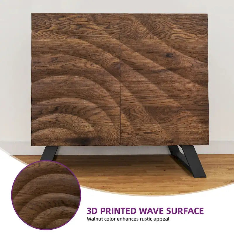 Buffet/meuble TV en bois à 2 ou 4 portes avec étagères réglables