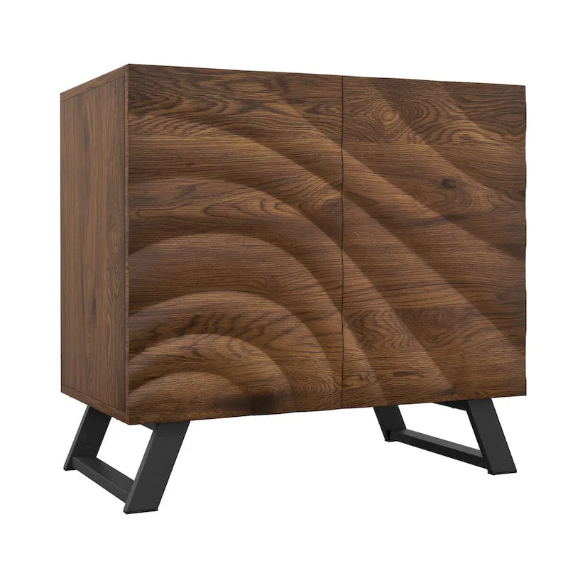 Buffet/meuble TV en bois à 2 ou 4 portes avec étagères réglables