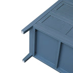 Armoire de rangement bleue de 77 cm de hauteur avec 3 tiroirs et tapis antidérapants - 80 x 38 cm