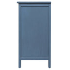 Armoire de rangement bleue de 77 cm de hauteur avec 3 tiroirs et tapis antidérapants - 80 x 38 cm