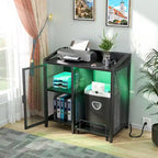 Classeur avec station de charge, armoire de rangement avec destructeur de documents sur roulettes