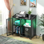 Classeur avec station de charge, armoire de rangement avec destructeur de documents sur roulettes