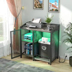 Classeur avec station de charge, armoire de rangement avec destructeur de documents sur roulettes
