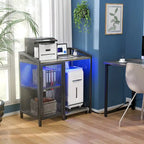 Classeur avec station de charge, armoire de rangement avec destructeur de documents sur roulettes
