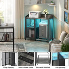Classeur avec station de charge, armoire de rangement avec destructeur de documents sur roulettes